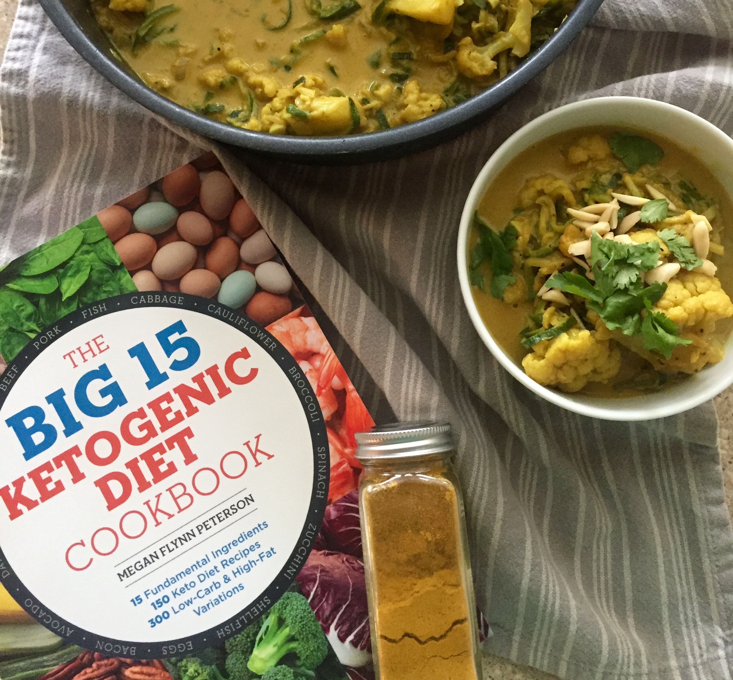 Curried Coconut Cauliflower and Big 15 Ketogenic Diet Cookbook