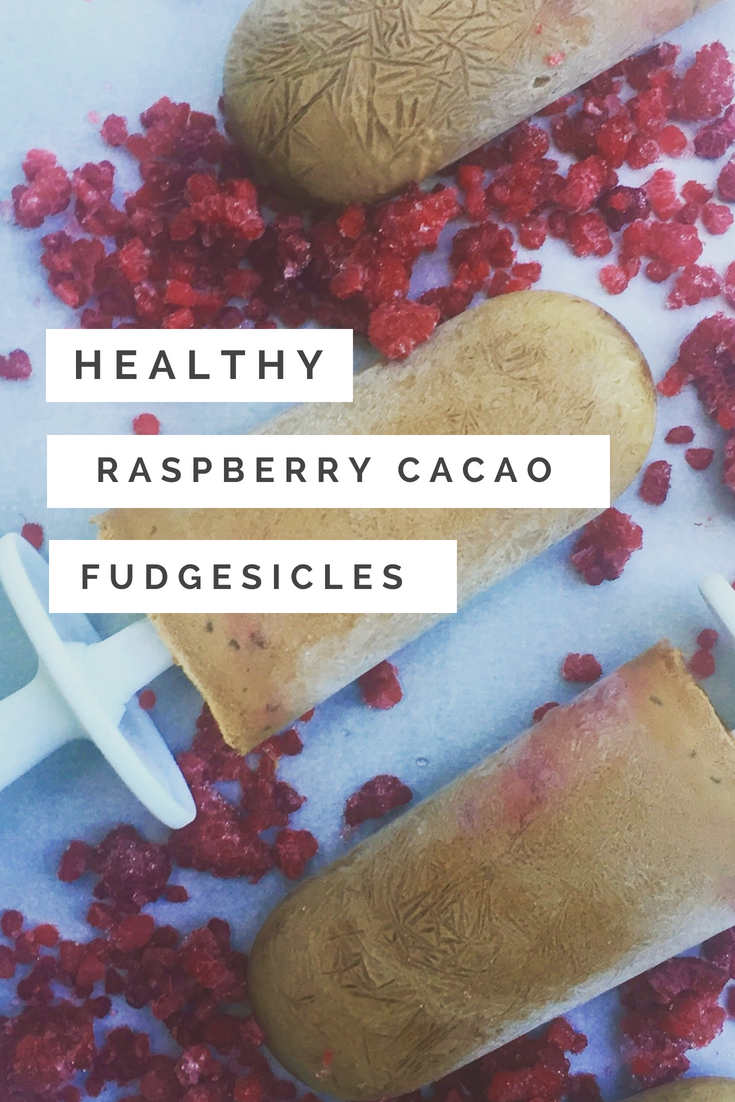 Healthy Raspberry Cacao Fudgesicles Graphic